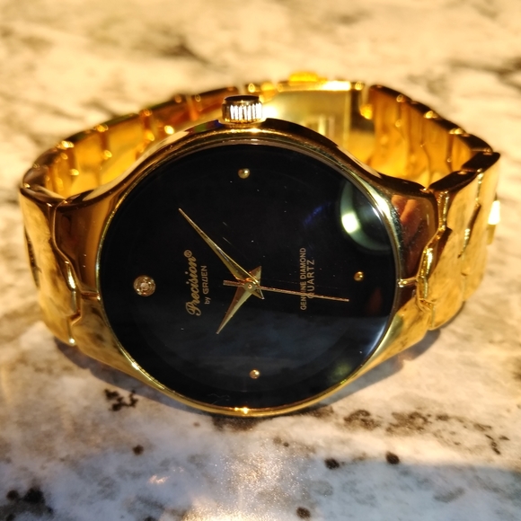 Precision by Gruen Gold Toned Diamond QuartzWatch. - Picture 2 of 7